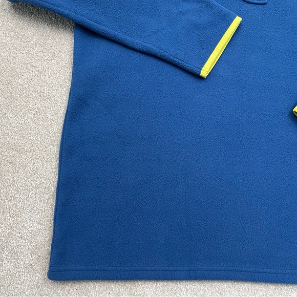 Columbia PFG Shirt Medium Blue Half Snap Fleece Pullover Fishing Outdoor Men - Picture 6 of 15